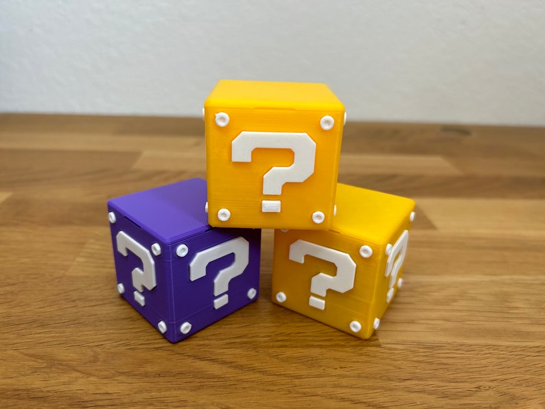 Yellow Question Mark Block Super Mario Question Mark Block: 3D Printed Nintendo Switch Game ...
