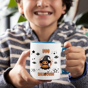 Halloween Ghost Coffee Mug, Cute Ghost Mug, Womens Halloween Mug, Cute Fall Coffee Mug, Fall Tea Cup, Gift For Halloween, kids Halloween Mug