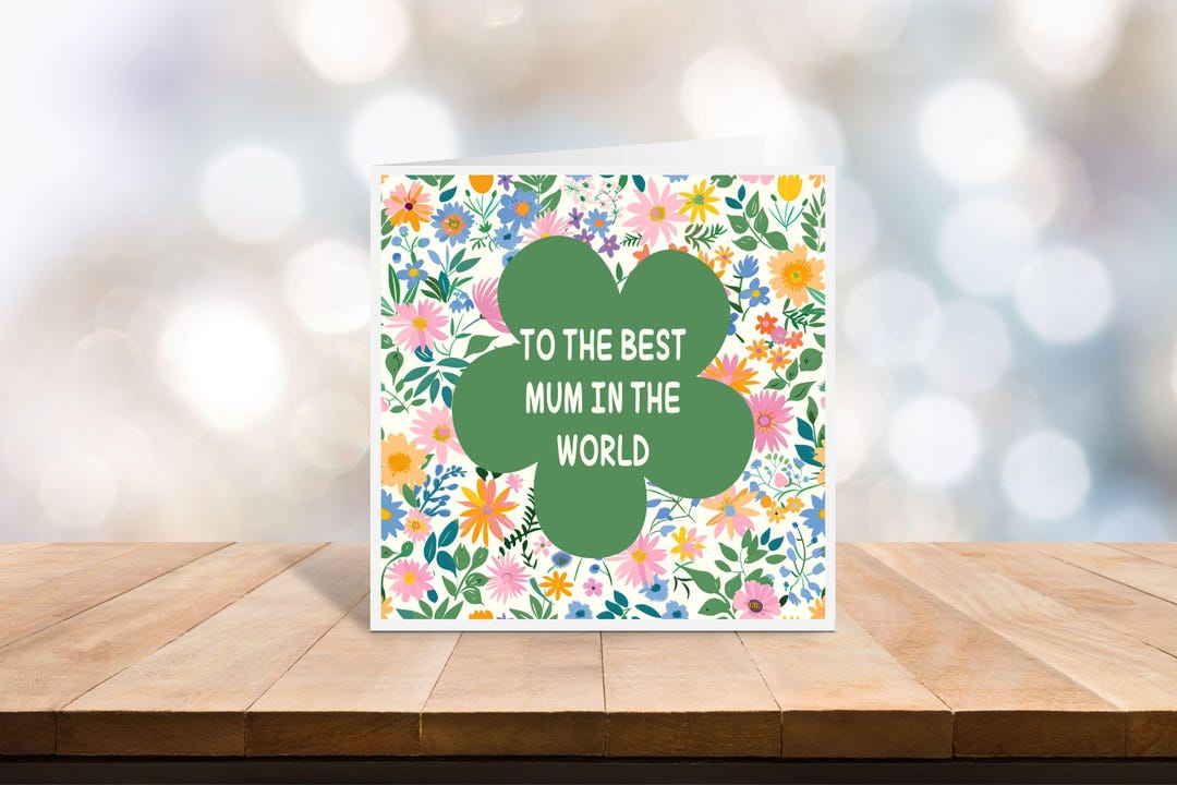 To the Best Mum in the World Card - Blank Card - Personalised Greeting ...