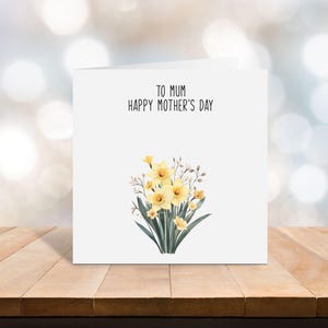 To Mum Happy Muttertagskarte - Blankokarte - Karte zum Muttertag - personalisierte Grußkarte C68