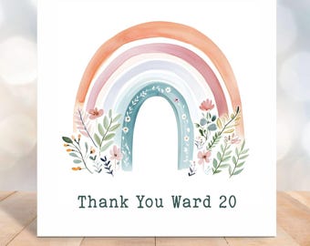 Tarjeta de agradecimiento personalizada para el hospital / Tarjeta de agradecimiento para la planta del NHS / Tarjeta de agradecimiento para enfermeras y médicos / Agradecimiento a la atención médica / C105