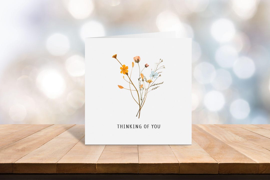 Floral Thinking of You Card: Sympathy, Bereavement Card C48 - Etsy