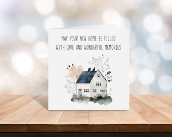 New Home Card | Housewarming Card | Congratulations on Your New Home | New House Greeting Card | Moving House Card