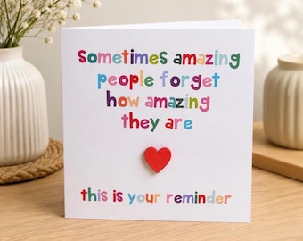 Encouragement Card | You Are Amazing Card | Positive Affirmation Card | Thinking of You | Mental Health Support Card - C118