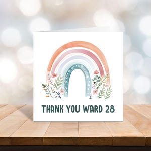 Personalised thank you hospital card - card for nurses - card for a doctor - just wanted to say card - card to say thank you - C105