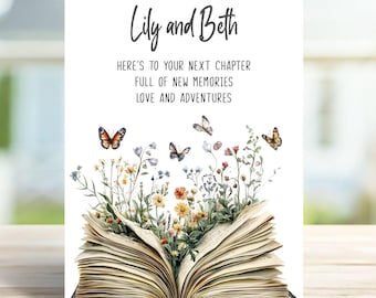 Personalised New Beginnings Card | Next Chapter Card | New Home / New Job Card | Custom Names Card | Thinking of You | C86
