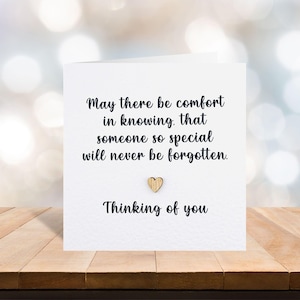 may there be comfort - thinking of you card - sympathy card - sorry for your loss card - bereavement card - memorial card