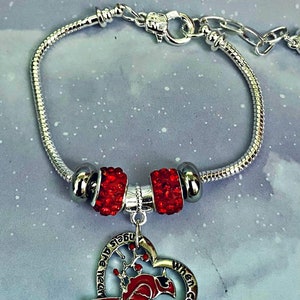 Go Cardinals! #1 Fan Charm Bracelet