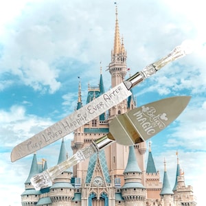 Happily ever after wedding cake knife set.