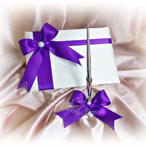 Wedding Guest Book Regency Purple