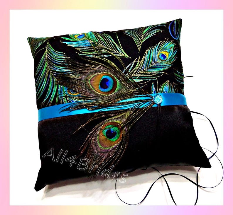Blue Peacock Feather Bridal Fascinator Hair Clip afbeelding 9
