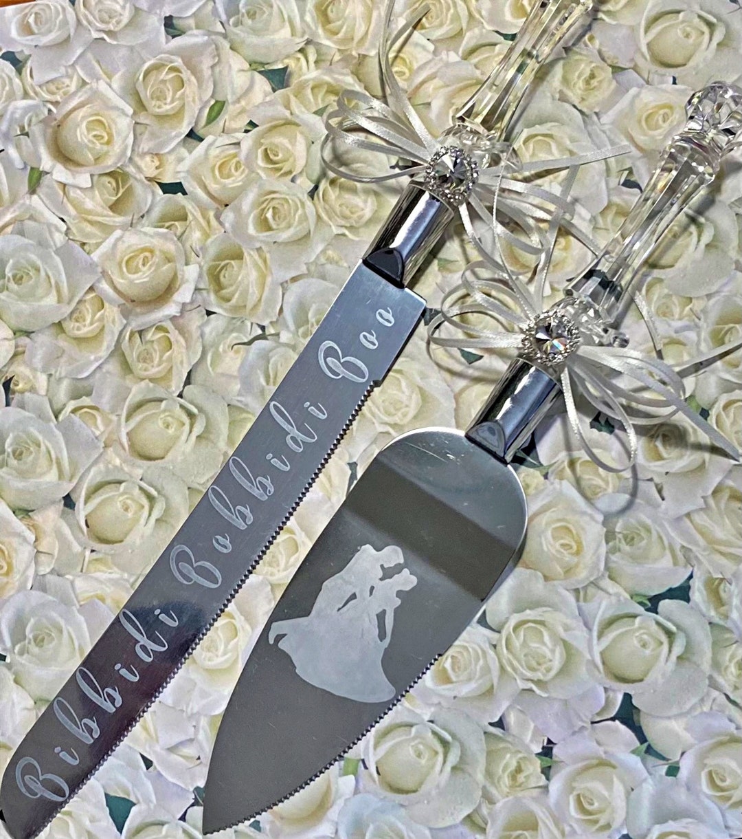 Cake Knife Set Cinderella Wedding Cake Cutting Set Princess Etsy