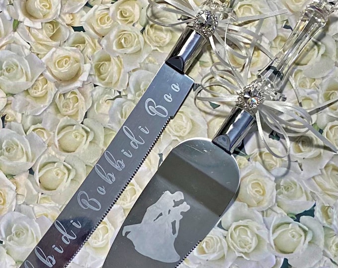 Cake Knife Set, Disney Inspired Cinderella Wedding Cake Cutting Set