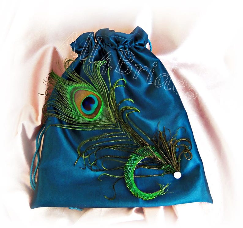 Blue Peacock Feather Bridal Fascinator Hair Clip afbeelding 13