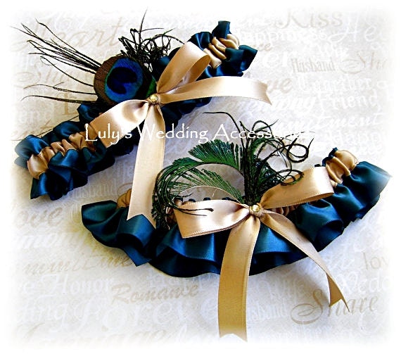 peacock feather garter belt Peacock Garter Belt main image 1