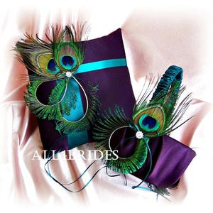 Blue Peacock Feather Bridal Fascinator Hair Clip afbeelding 12