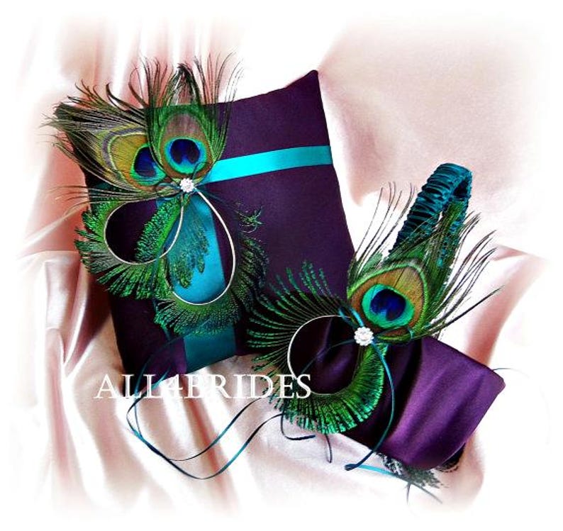 Blue Peacock Feather Bridal Fascinator Hair Clip afbeelding 12