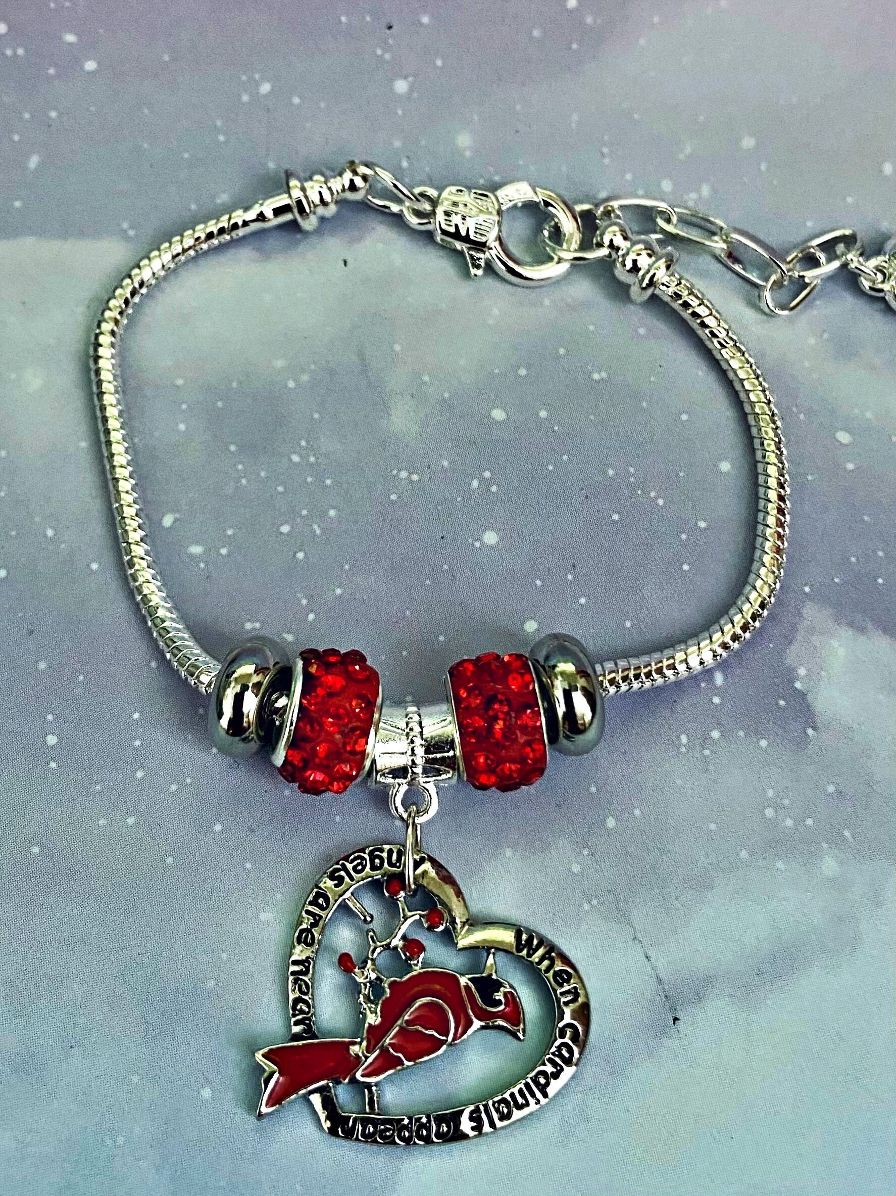 Cardinal charm for pandora bracelet deals