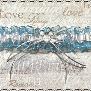 Minnie inspired charm bridal leg garer