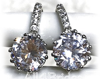 Wedding bridal crystal earrings, bridesmaids crystal earrings.  Wedding jewelry