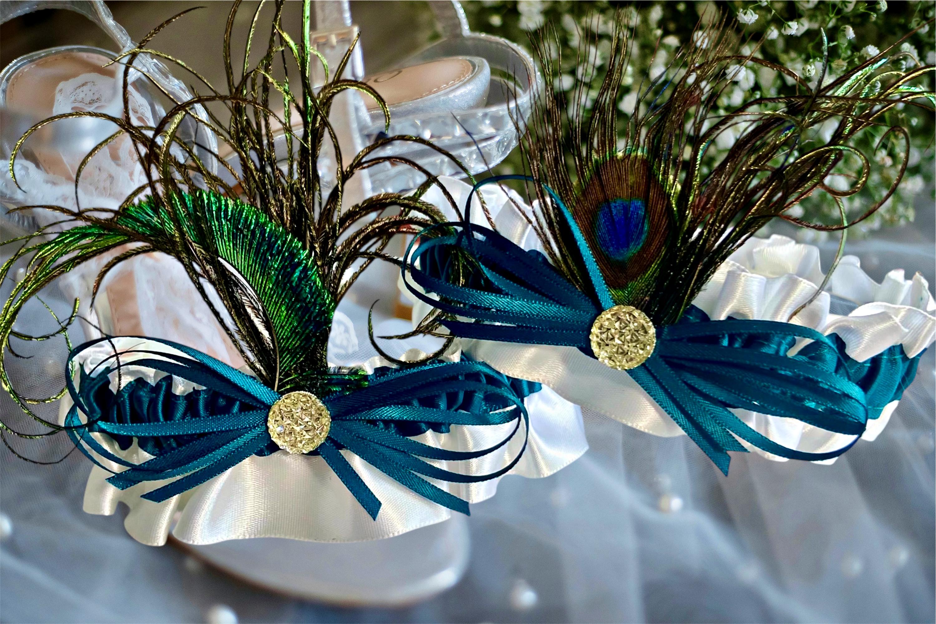 Peacock Garter Belt