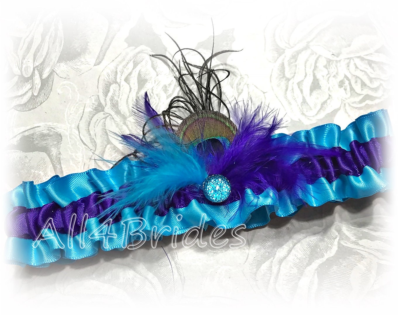 peacock feather garter belt Peacock Garter Belt main image 0