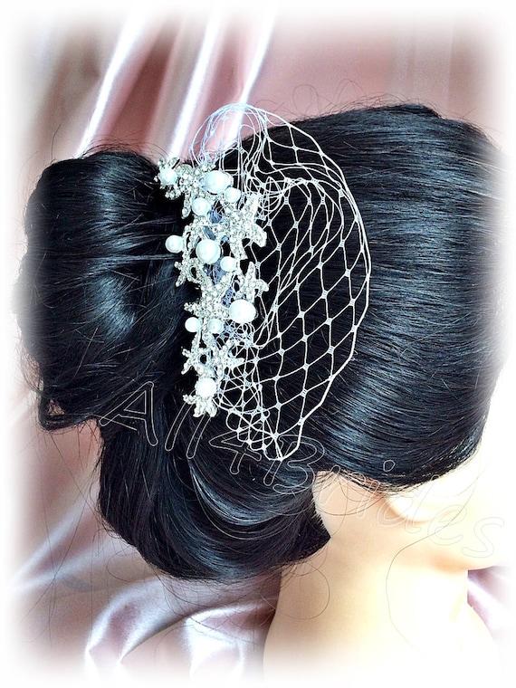 Beautiful Ocean Theme Starfish Pearl & Crystal Headpiece Womens Bridal Hair Comb 61Z+DUdhj9L._AC_SY350_QL65_.jpg main image 2
