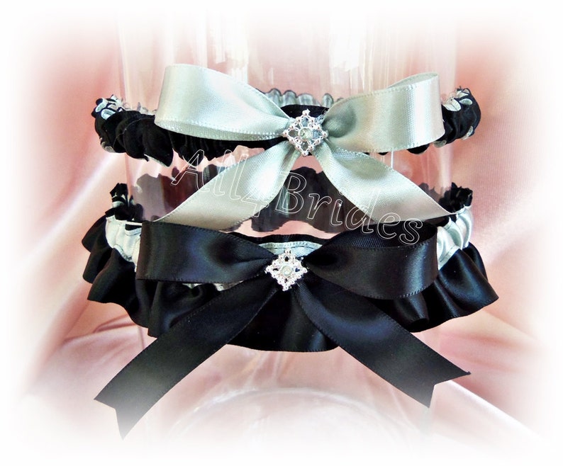 Black and gray wedding ring bearer pillow, wedding ring cushion. image 2