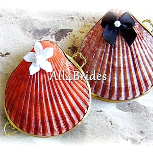 Seashell Ring Boxes: Beach Wedding Ring Bearer Set