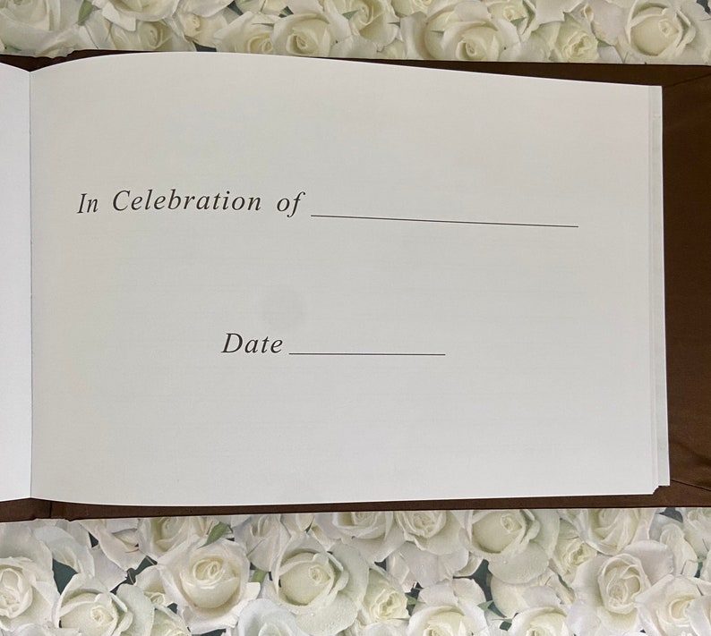 Chocolate Brown and Gold Wedding Guest Book Fall Wedding Etsy