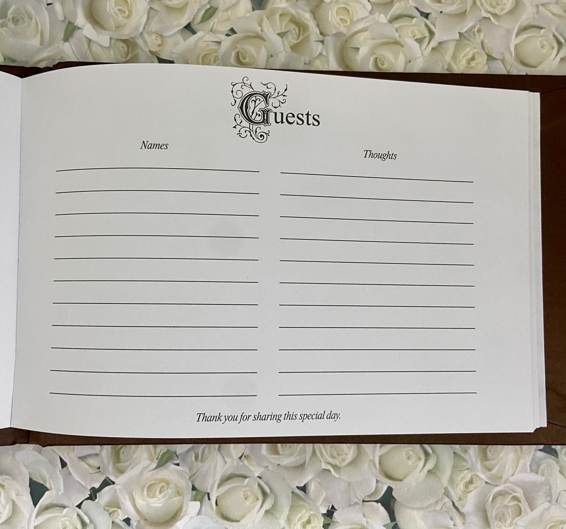 Chocolate Brown and Gold Wedding Guest Book Fall Wedding Etsy