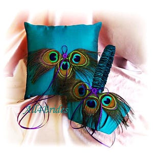 Blue Peacock Feather Bridal Fascinator Hair Clip afbeelding 11
