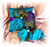 Peacock Wedding ring pillow and flower girl basket in regency purple and turquoise 