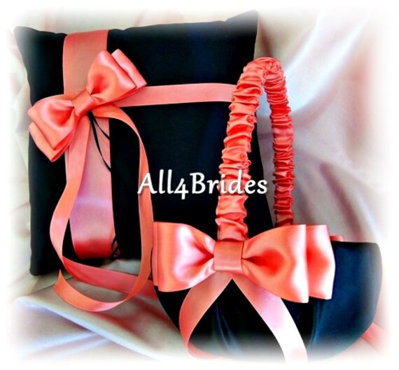 Wedding Guest Book Coral Reef And Black Wedding Reception Etsy