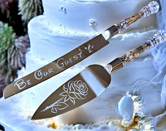 Fairytale Princess wedding cake cutting set.
