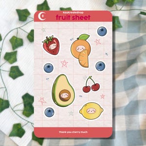 Stickervel fruit