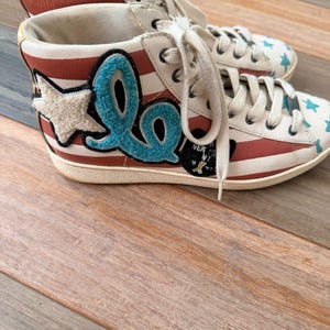 Coach Americana Stars & Stripes High Top Sneakers - Mickey Mouse - Size 9B zdjęcie 3