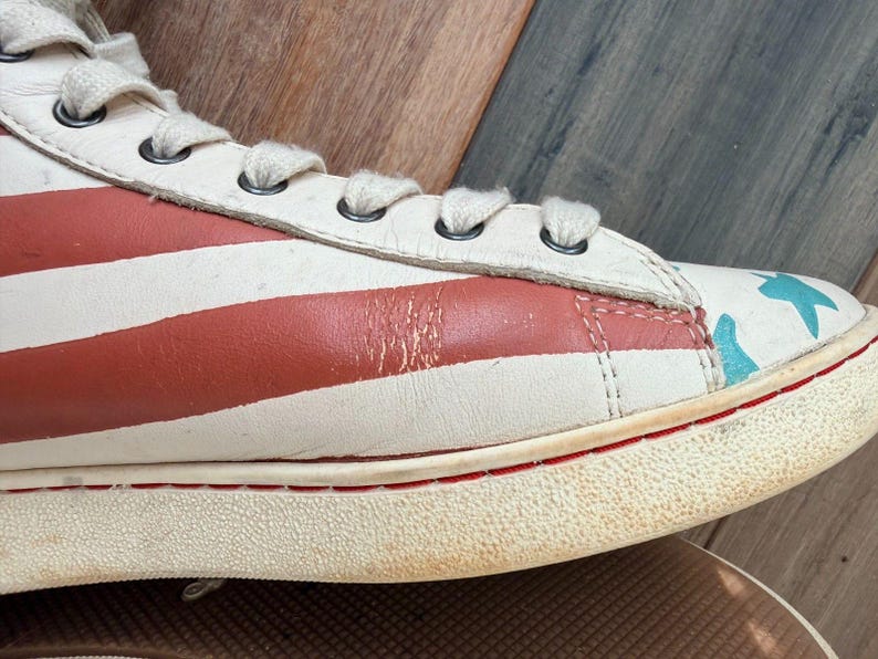 Coach Americana Stars & Stripes High Top Sneakers - Mickey Mouse - Size 9B zdjęcie 6