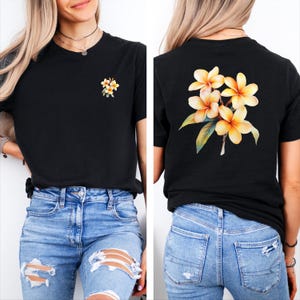 Plumeria Shirt Hawaiian Hibiscus Shirt Hawaii Shirt Tropical Flower Shirt Cool Travel Shirt Floral Shirt Beach TShirt Summer Vibes Shirt