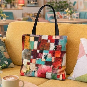 Paul Klee Double-Sided Tote Bag | Ancient Sound & Castle Garden | Reversible Art Carryall | Museum Gift for Artists | 3 Sizes Available