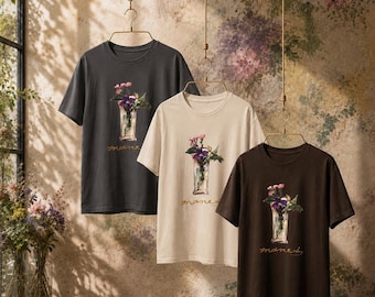 Edouard Manet Carnations and Clematis T Shirt, Unisex Heavy Cotton Floral Art Tee, French Artist Museum Gift