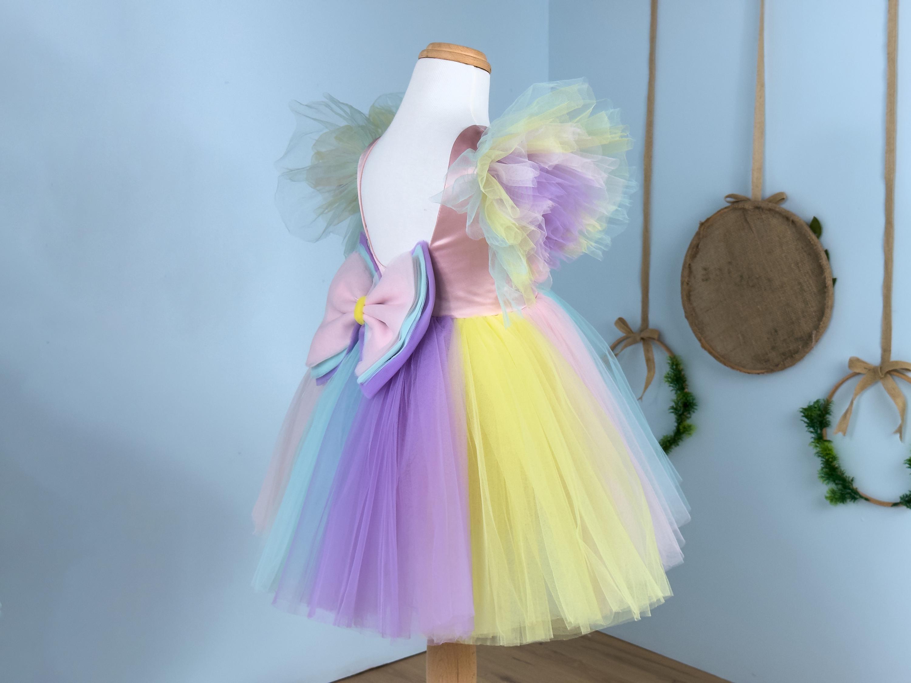 Enchanted Rainbow Girls Tulle Dress