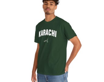 Karachi – camiseta Gildan paquistanesa, camiseta para presente de viagem, camiseta urdu, unissex