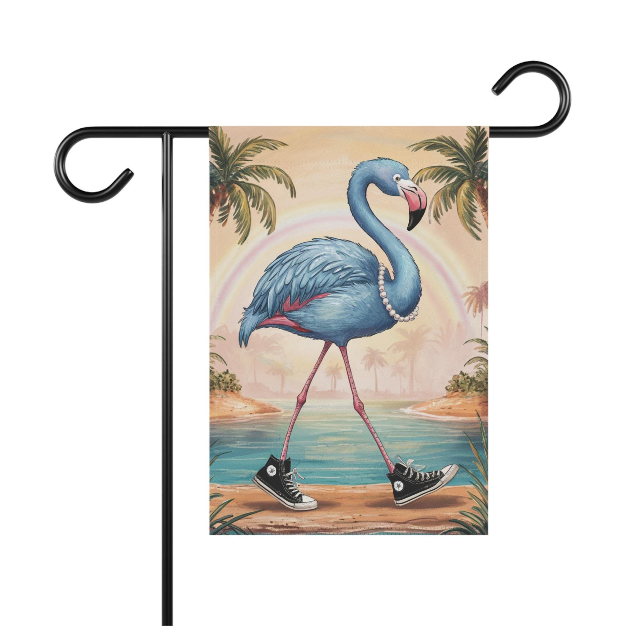 Kamala Harris Blue Flamingo Flag, Flamingo Democrat Garden Sign