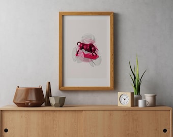Bull in a China Shop - Collage Art Giclee Print