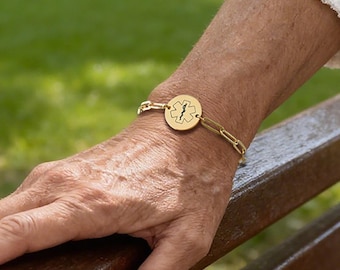 Women’s Engraved Medical ID Bracelet, Custom Adjustable Gold/ Silver/ Rose Gold Jewelry, Copper Alert Bracelet Gift, Epilepsy Diabetes Info