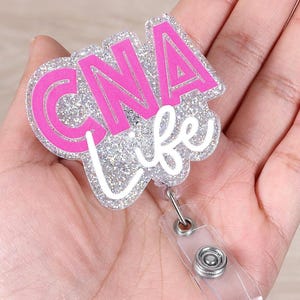 Funny CNa Badge Reel, Cute CnA Life Retractable ID Card Badge Holder,CNA Badge Buddy,CNA Graduation Gifts, Certified Nurse Nursing Assistant