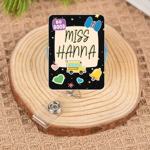 Personalized Teacher Badge Reel, Custom Badge Reel for Teachers, Back to School Gifts for Teacher Appreciation KKH9