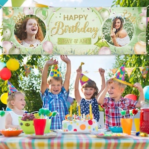 Personalized Banner For Yard Birthday Party Decorations Custom Name Backdrop for Outdoor and Indoor Party,Happy Birthday VS4