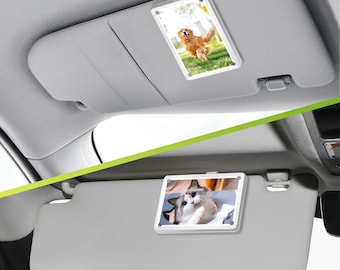 Personalized Car Visor Picture Frame for Horizontal and Vertical Display of Photographs  Acrylic,Powerful Magnetic Car Picture Holder